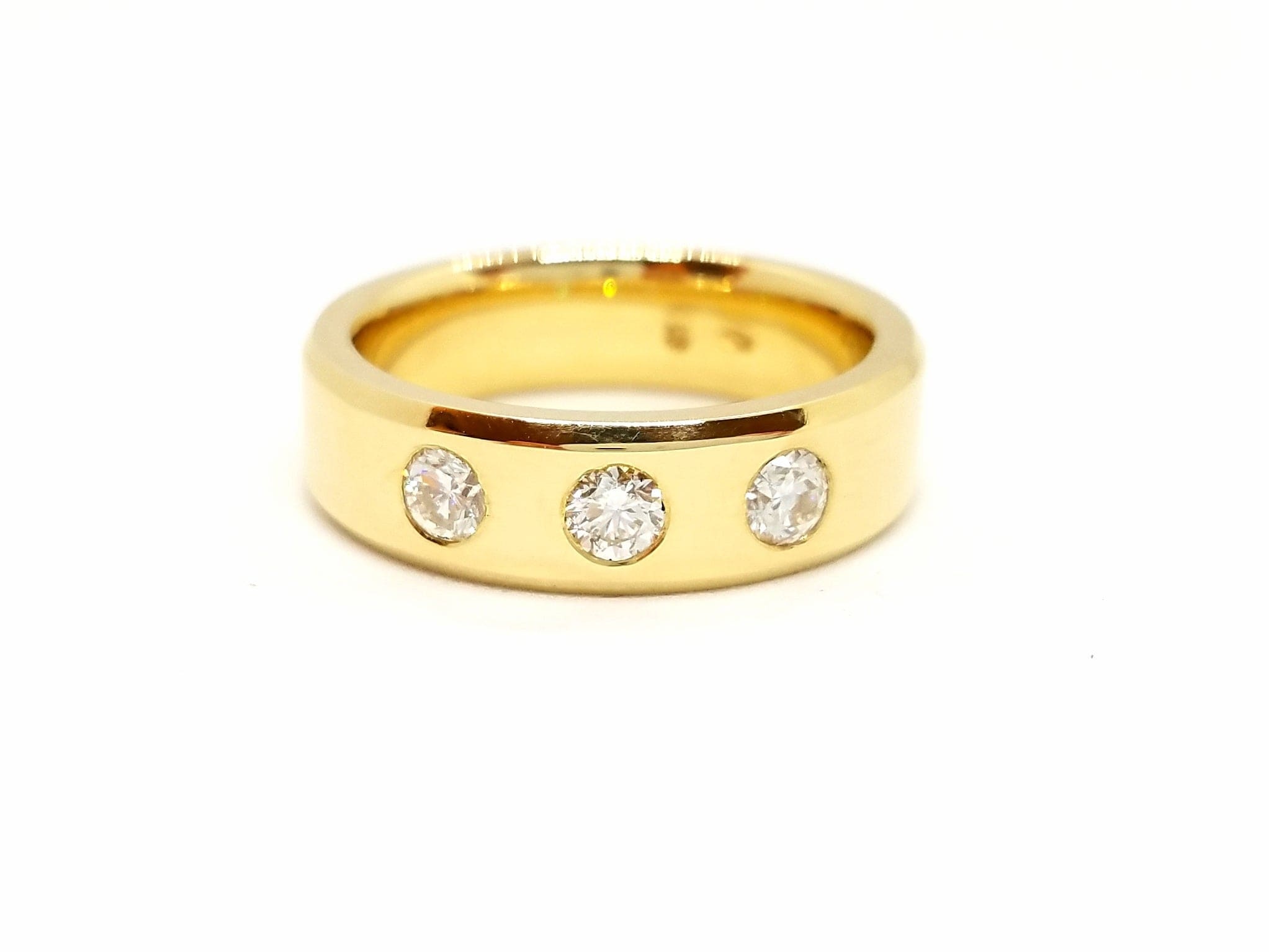 Yellow Gold Diamond Ring - . Görsel