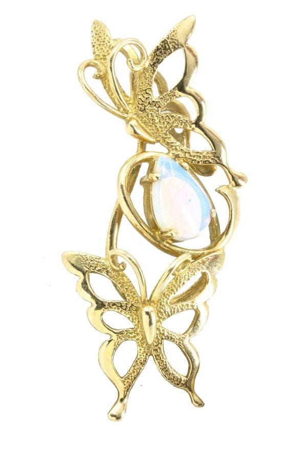 Opal butterfly pendant - . Görsel