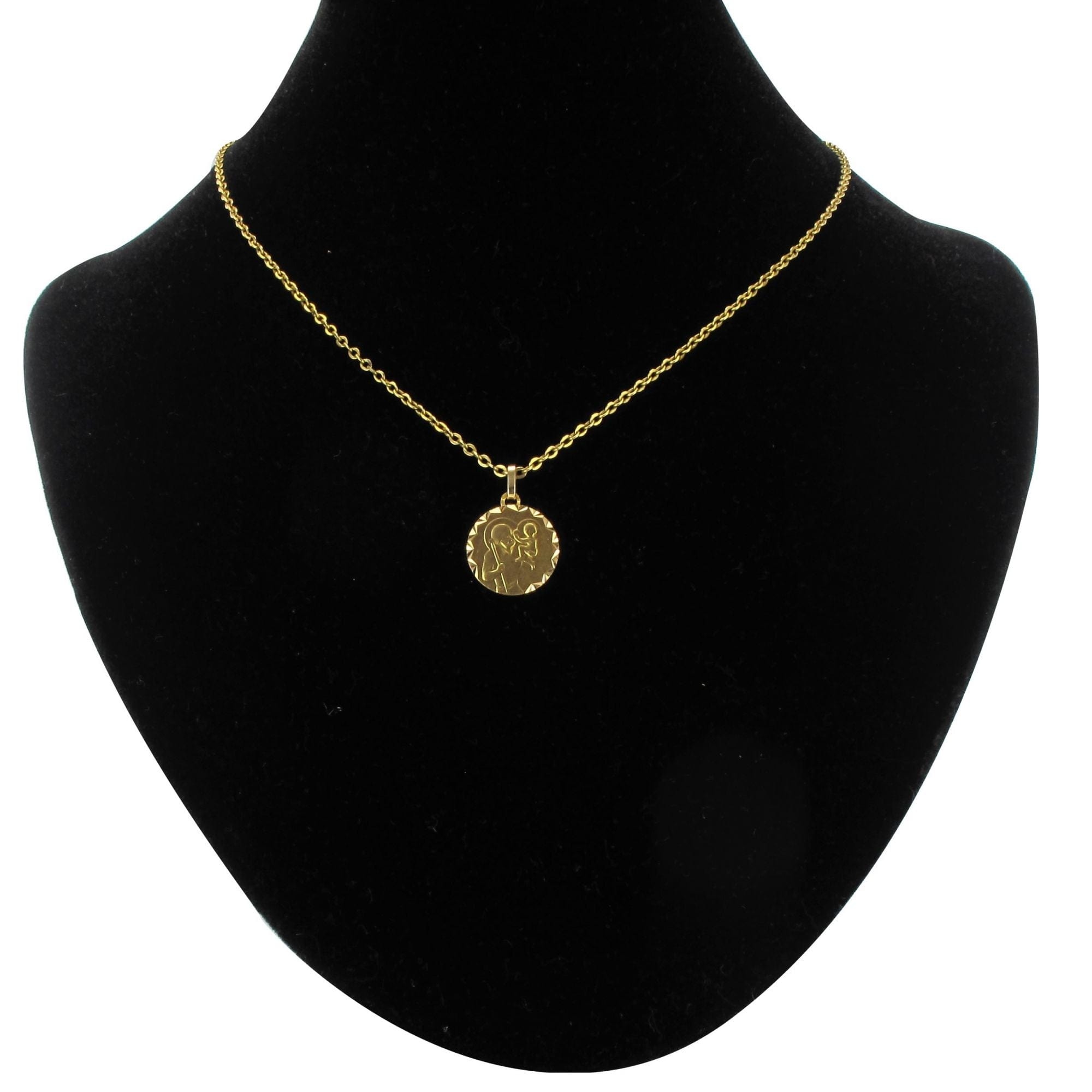 Old Saint Christopher medal in gold - . Görsel