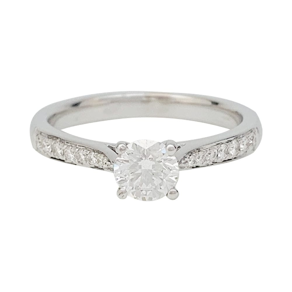 Solitaire ring in white gold, diamond 0.51 ct. - . Görsel