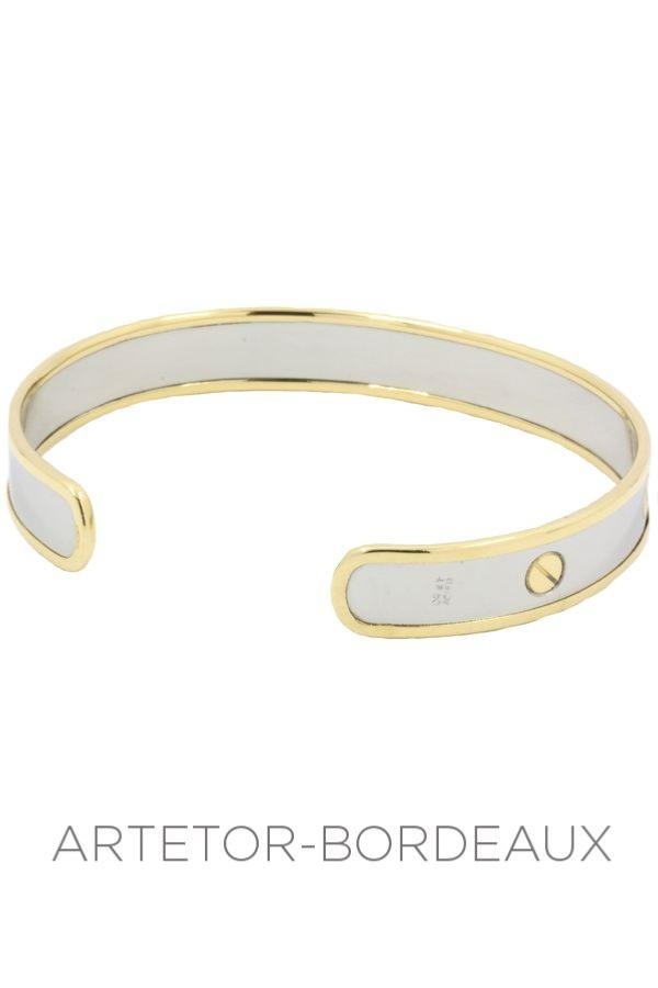 Gold and steel bracelet - . Görsel