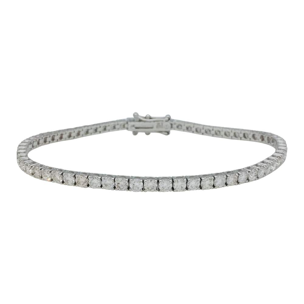 Line bracelet in white gold, 5 carats of diamonds. - . Görsel