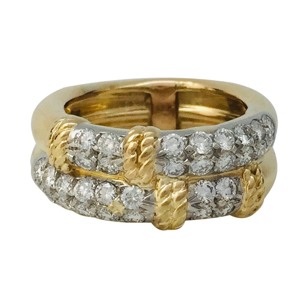 Ring Fred “Isaure”, two tones of gold, diamonds. - . Görsel