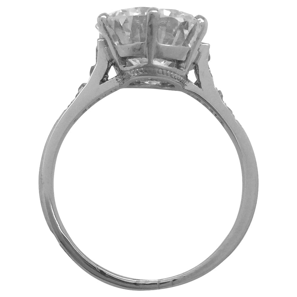 Solitary in platinum, 3.09 carat diamond I/VVS1 - . Görsel