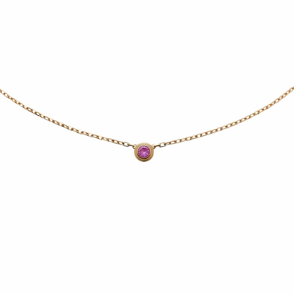 Necklace Cartier “Saphirs Légers” in pink gold and pink sapphire. - . Görsel